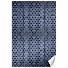 Futuristic Geometric Pattern Design Print In Blue Tones Canvas 24  X 36  (unframed) by dflcprints