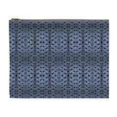 Futuristic Geometric Pattern Design Print In Blue Tones Cosmetic Bag (xl) by dflcprints