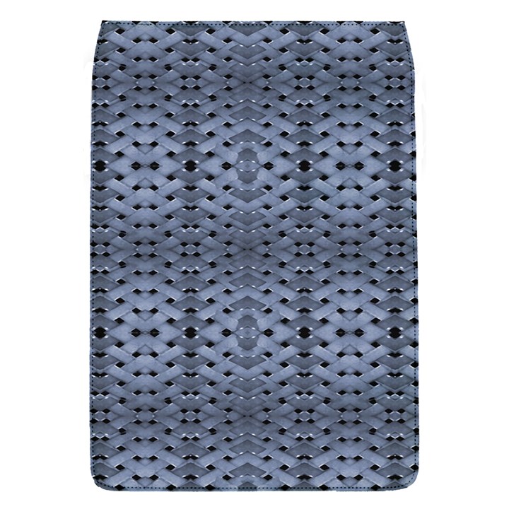 Futuristic Geometric Pattern Design Print in Blue Tones Removable Flap Cover (Small)