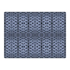 Futuristic Geometric Pattern Design Print In Blue Tones Double Sided Flano Blanket (mini) by dflcprints