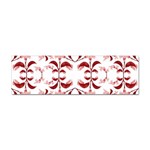 Floral Print Modern Pattern in Red and White Tones Bumper Sticker Front