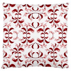 Floral Print Modern Pattern In Red And White Tones Large Cushion Case (single Sided)  by dflcprints