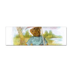 Vintage Drawing: Teddy Bear In The Rain Bumper Sticker 10 Pack