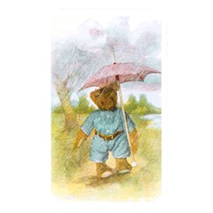 Vintage Drawing: Teddy Bear In The Rain Memory Card Reader (rectangular) by MotherGoose