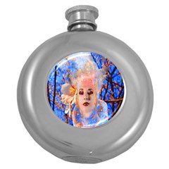 Magic Flower Hip Flask (Round)