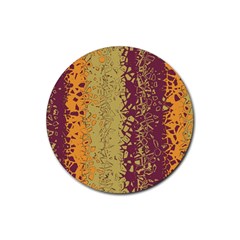 Scattered Pieces Rubber Coaster (round) by LalyLauraFLM