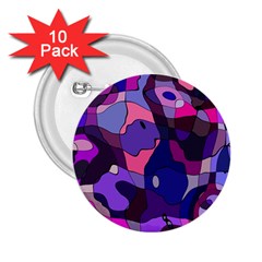 Blue Purple Chaos 2 25  Button (10 Pack) by LalyLauraFLM