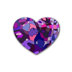 Blue Purple Chaos Heart Coaster (4 Pack) by LalyLauraFLM