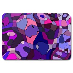 Blue Purple Chaos Large Doormat by LalyLauraFLM