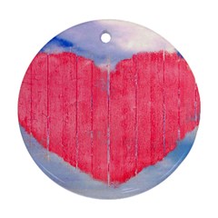 Pop Art Style Love Concept Round Ornament (two Sides) by dflcprints