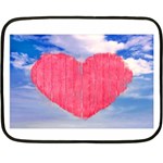 Pop Art Style Love Concept Mini Fleece Blanket (Two Sided) 35 x27  Blanket Back