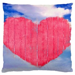 Pop Art Style Love Concept Large Flano Cushion Case (one Side) by dflcprints