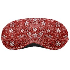 Flowers Pattern Collage In Coral An White Colors Sleeping Mask