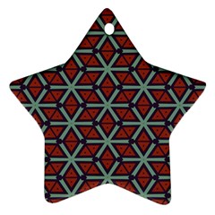 Cubes Pattern Abstract Design Star Ornament (two Sides) by LalyLauraFLM