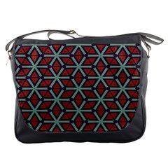 Cubes Pattern Abstract Design Messenger Bag by LalyLauraFLM