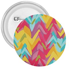 Paint Strokes Abstract Design 3  Button by LalyLauraFLM