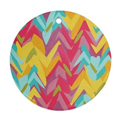 Paint Strokes Abstract Design Ornament (round) by LalyLauraFLM