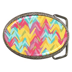 Paint Strokes Abstract Design Belt Buckle by LalyLauraFLM