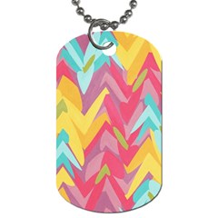 Paint Strokes Abstract Design Dog Tag (one Side) by LalyLauraFLM