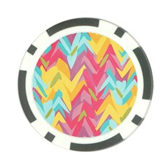 Paint Strokes Abstract Design Poker Chip Card Guard by LalyLauraFLM