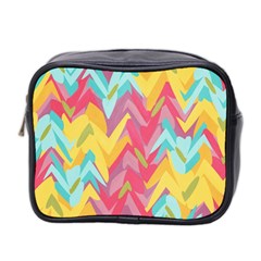 Paint Strokes Abstract Design Mini Toiletries Bag (two Sides) by LalyLauraFLM
