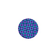 Blue Purple Squares Pattern 1  Mini Magnet by LalyLauraFLM