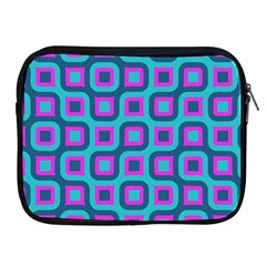 Blue Purple Squares Pattern Apple Ipad 2/3/4 Zipper Case by LalyLauraFLM