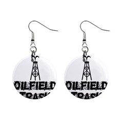 Oilfield Trash Mini Button Earrings by oilfield