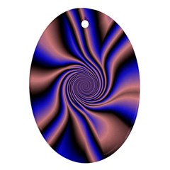 Purple Blue Swirl Ornament (oval) by LalyLauraFLM