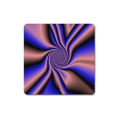 Purple Blue Swirl Magnet (square) by LalyLauraFLM