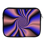 Purple blue swirl Apple iPad 2/3/4 Zipper Case Front
