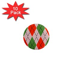 Argyle Pattern Abstract Design 1  Mini Magnet (10 Pack) 