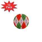 Argyle pattern abstract design 1  Mini Magnet (10 pack)  Front