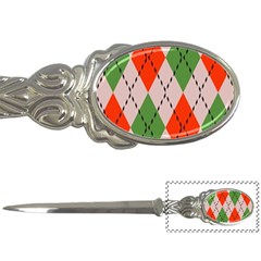 Argyle Pattern Abstract Design Letter Opener by LalyLauraFLM