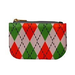 Argyle Pattern Abstract Design Mini Coin Purse by LalyLauraFLM