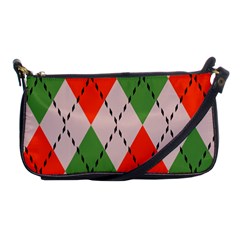 Argyle Pattern Abstract Design Shoulder Clutch Bag by LalyLauraFLM