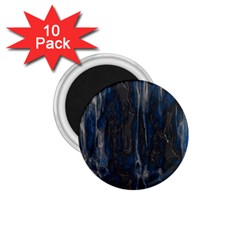 Blue Black Texture 1 75  Magnet (10 Pack)  by LalyLauraFLM