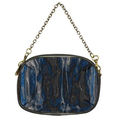 Blue Black Texture Chain Purse (two Sides) by LalyLauraFLM