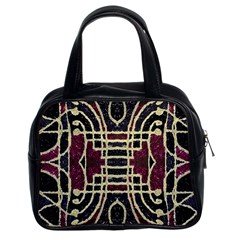 Tribal Style Ornate Grunge Pattern  Classic Handbag (two Sides) by dflcprints