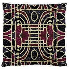Tribal Style Ornate Grunge Pattern  Large Flano Cushion Case (two Sides) by dflcprints