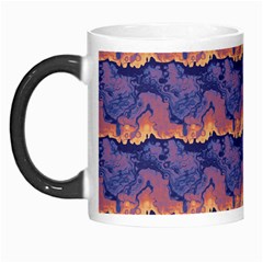 Pink Blue Waves Pattern Morph Mug by LalyLauraFLM