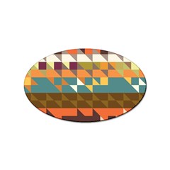 Shapes In Retro Colors Sticker (oval) by LalyLauraFLM