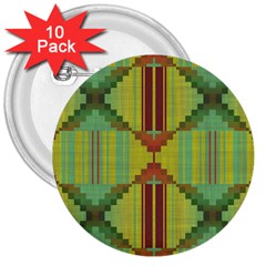 Tribal Shapes 3  Button (10 Pack)