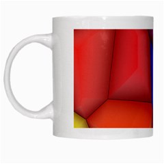 3d Colorful Shapes White Mug by LalyLauraFLM