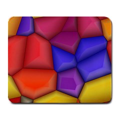 3d Colorful Shapes Large Mousepad