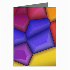 3d Colorful Shapes Greeting Cards (pkg Of 8) by LalyLauraFLM