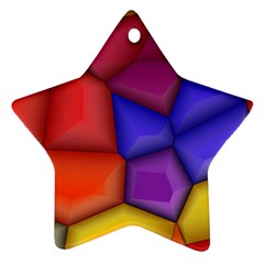 3d Colorful Shapes Star Ornament (two Sides) by LalyLauraFLM