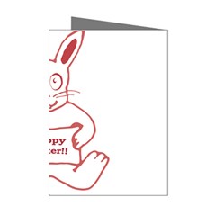 Cute Bunny With Banner Drawing Mini Greeting Card (8 Pack) by dflcprints