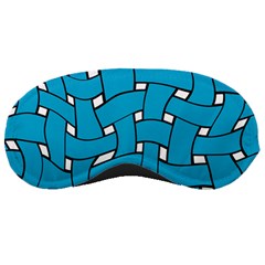 Blue Distorted Weave Sleeping Mask by LalyLauraFLM