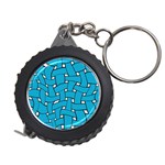 Blue distorted weave Measuring Tape Front